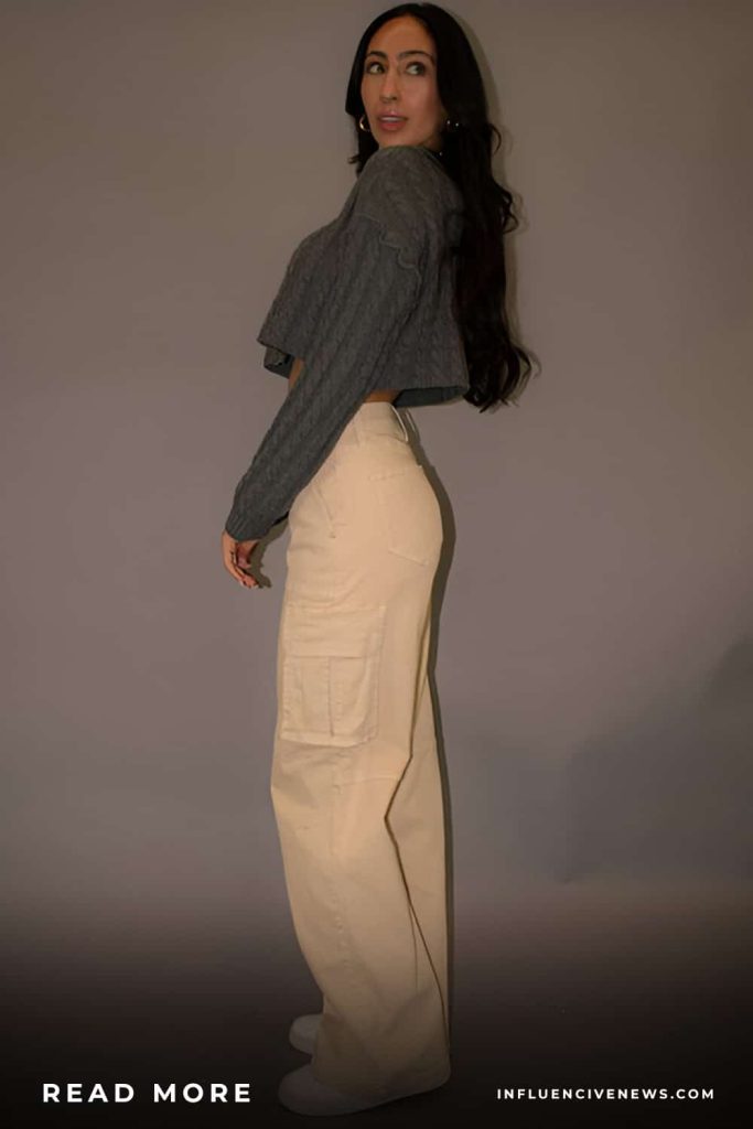 Cargo Pants and Cropped Sweater