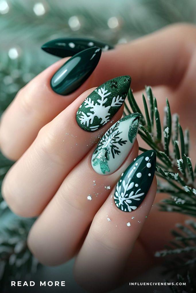 Crystal Snow Globe Nails
