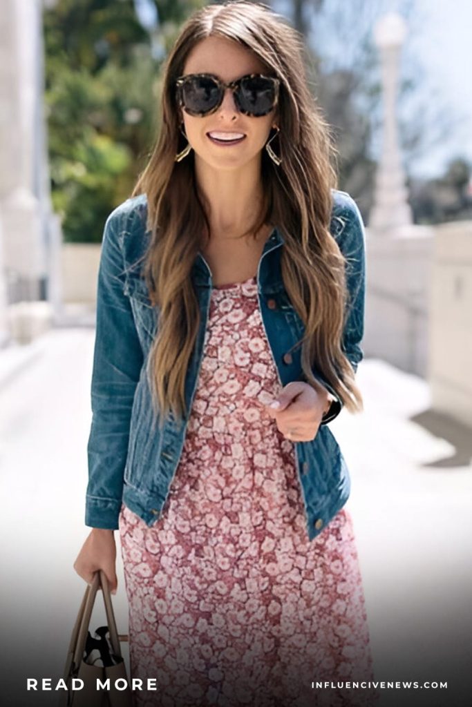 Denim Jacket & Floral Dress