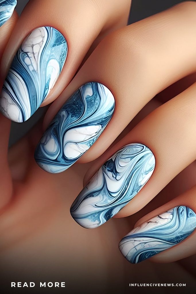 Marble Nails Sophisticated Swirls