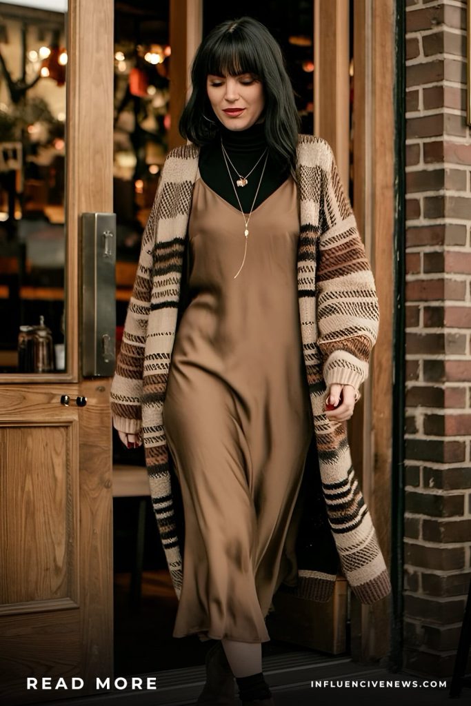 Oversized Cardigan & Slip Dress