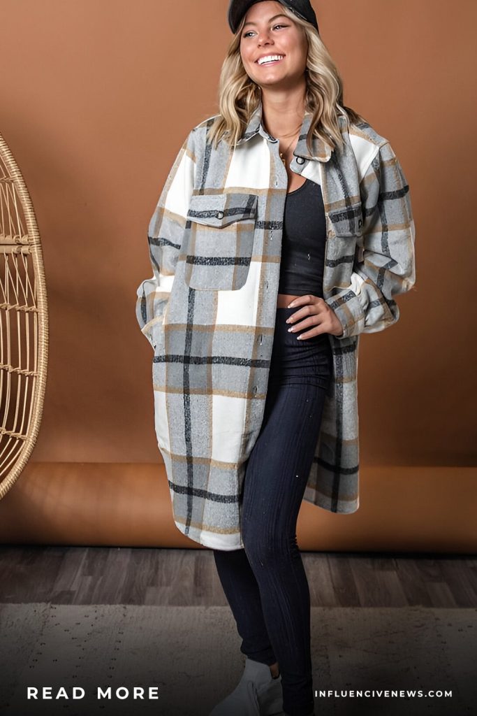 Plaid Shacket and Leggings