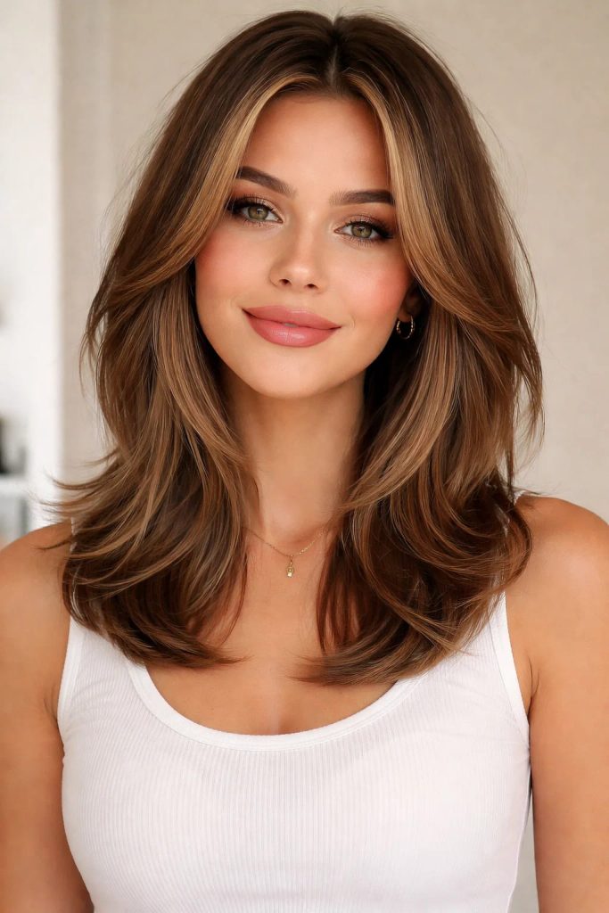 Shoulder Length with Face Framing Layers