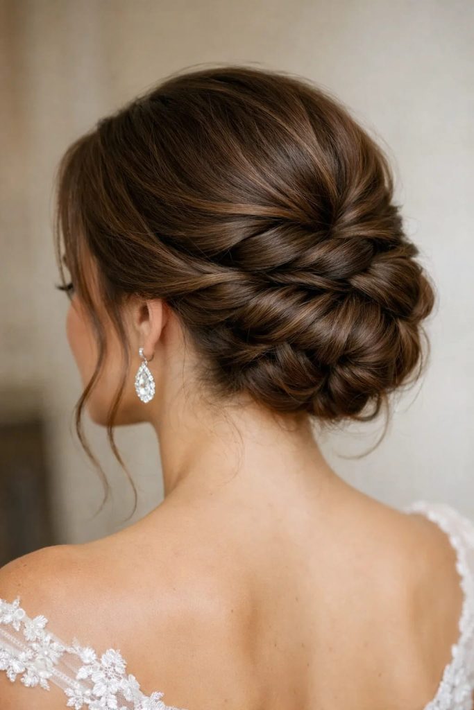 Twisted Low Updo — claw clip hairstyles