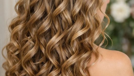 Waterfall Braid with Curls