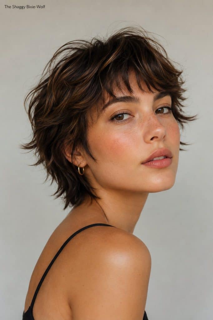 curly wolf cut with full spring — wolf cut