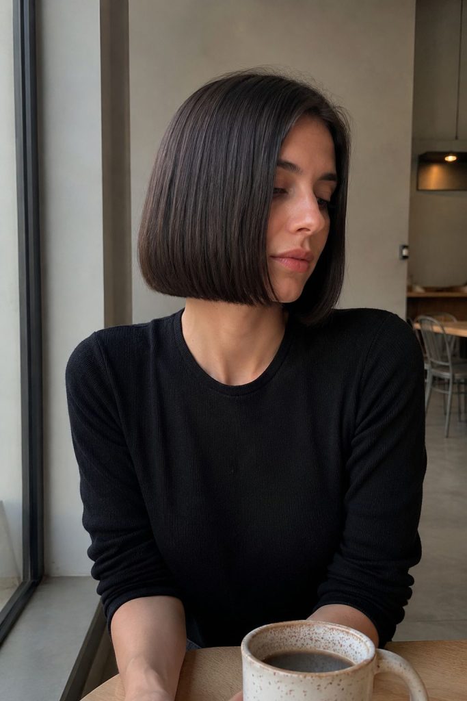 The Blunt Chin Bob — low maintenance bob haircut