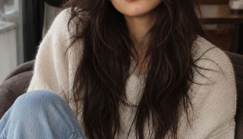 Long Wolf with Curtain Bangs — wolf cut for long hair