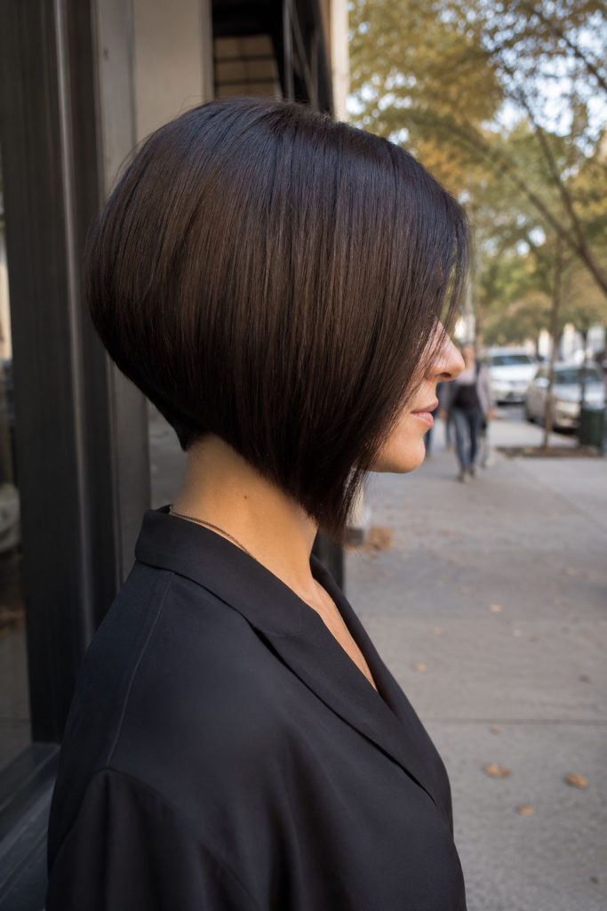 The Angled Bob — low maintenance bob haircut