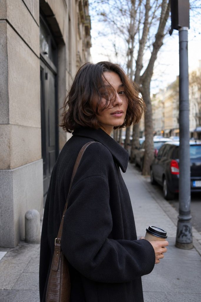 The Wavy Air-Dry Bob — low maintenance bob haircut