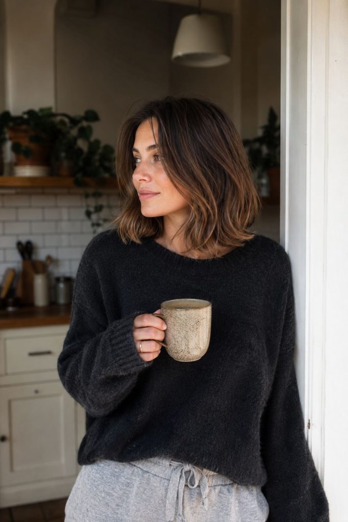 The Grown-Out Bob — low maintenance bob haircut