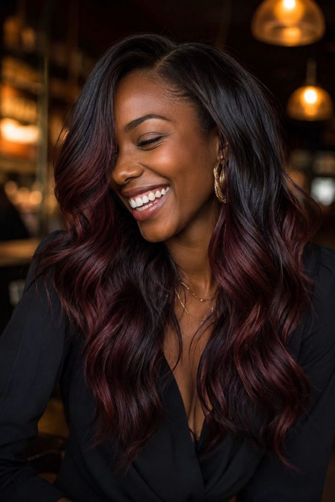18 mahogany balayage