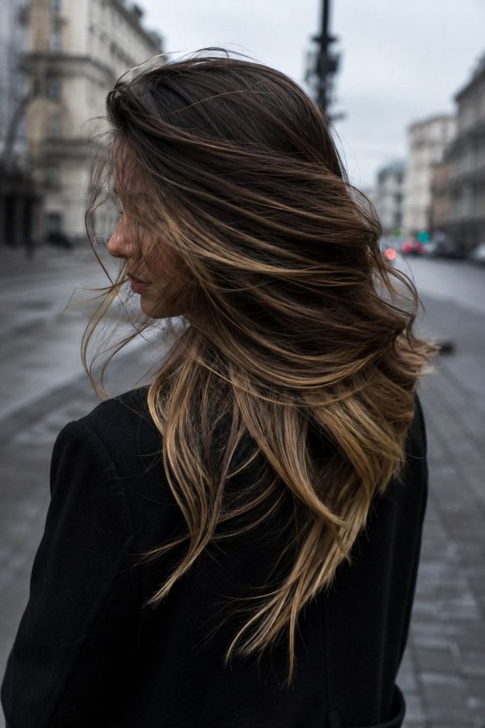 21 smoky ash gold balayage