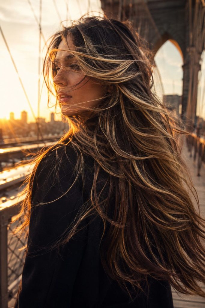 25 gold leaf balayage